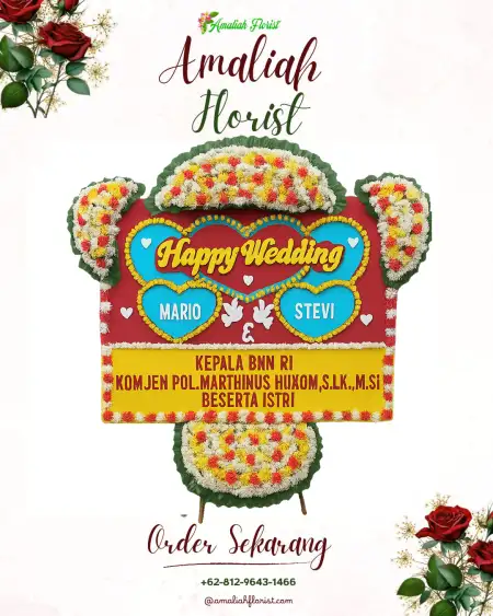 Papan Bunga Pernikahan Cantigi Kulon